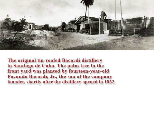 The original tin-roofed Bacardi distillery.