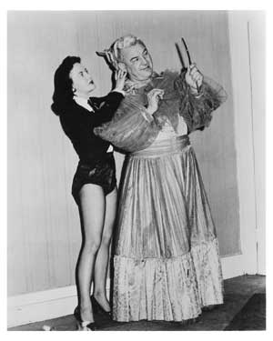Gorgeous George getting his hair fixed up by Cherie.