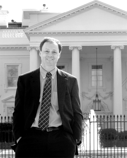 John F. Harris Author Photo in front of White House